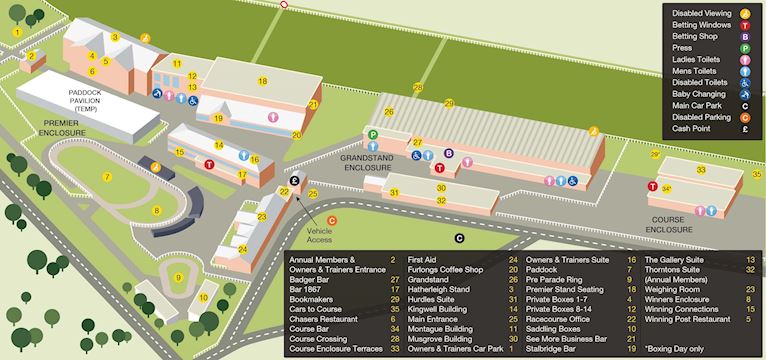 Find your way around Wincanton Racecourse with our official map